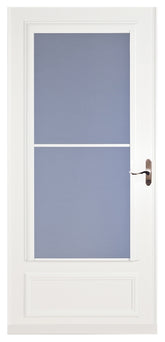 Larson Screen Away 830-82-032 Storm Door, 36 in W, 81 in H, Retractable Screen, Wood/Aluminum, White